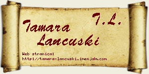 Tamara Lančuški vizit kartica